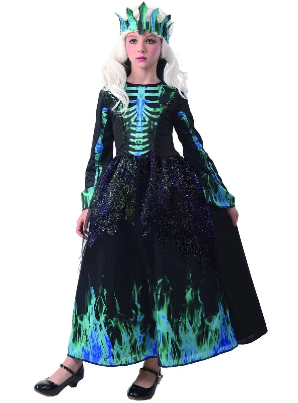 Neon Skeleton Queen Girls Halloween Costume