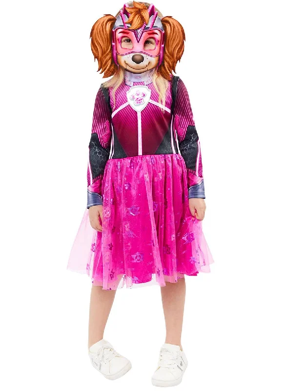 Mighty Paw Patrol Movie Girls Glow In The Dark Skye Costume