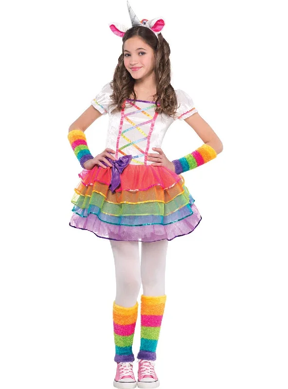 Magical Rainbow Unicorn Girls Costume