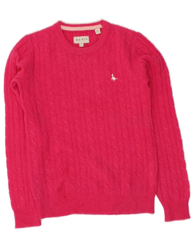 JACK WILLS Womens Crew Neck Jumper Sweater UK 8 Small Pink Wool Softest cashmere sweaters JACK WILLS Womens Crew Neck Jumper Sweater UK 8 Small Pink Wool Softest cashmere sweaters