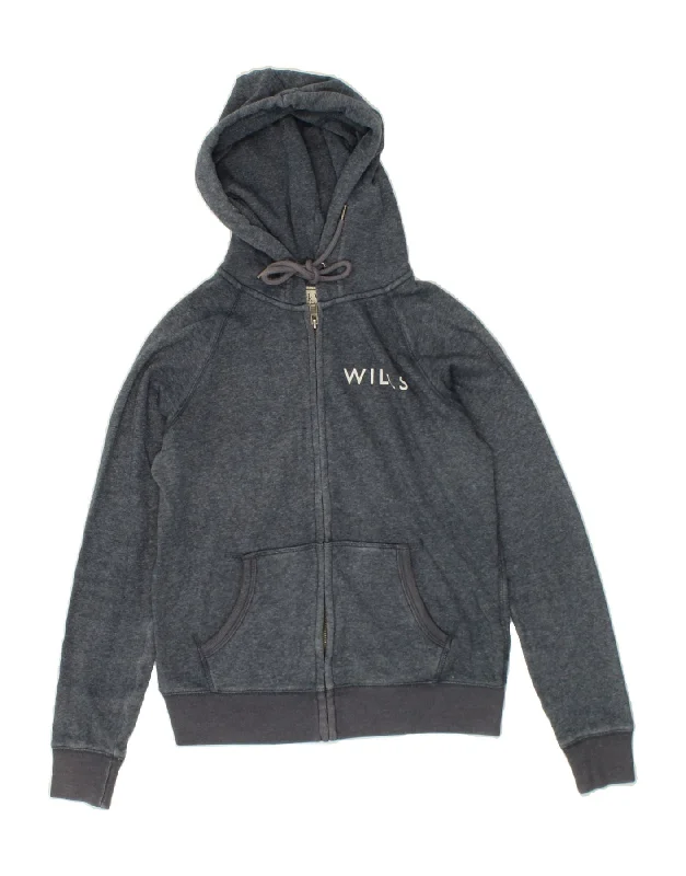 JACK WILLS Womens Zip Hoodie Sweater UK 10 Small  Grey Polyester Affordable sweaters