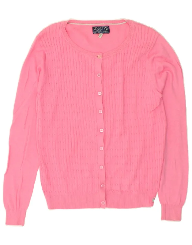 JOULES Womens Cardigan Sweater UK 14 Large Pink Cotton Gucci sweaters