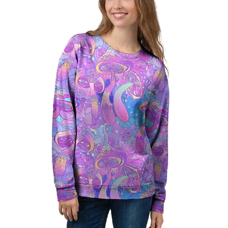 Mushroom Psychedelic Trippy Women's Sweatshirt UV protection sweaters