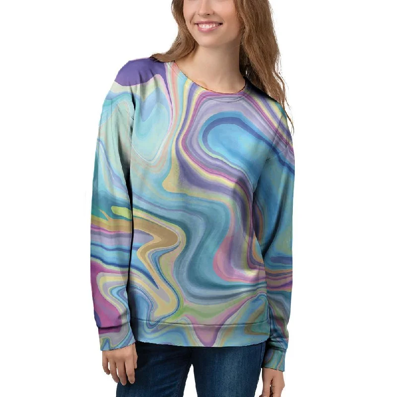 Neon Color Marble Women's Sweatshirt Alpaca wool sweaters