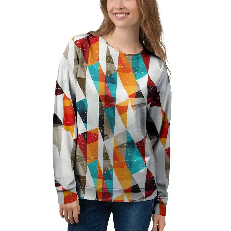 Neon Geometric Women's Sweatshirt Silk-blend sweaters