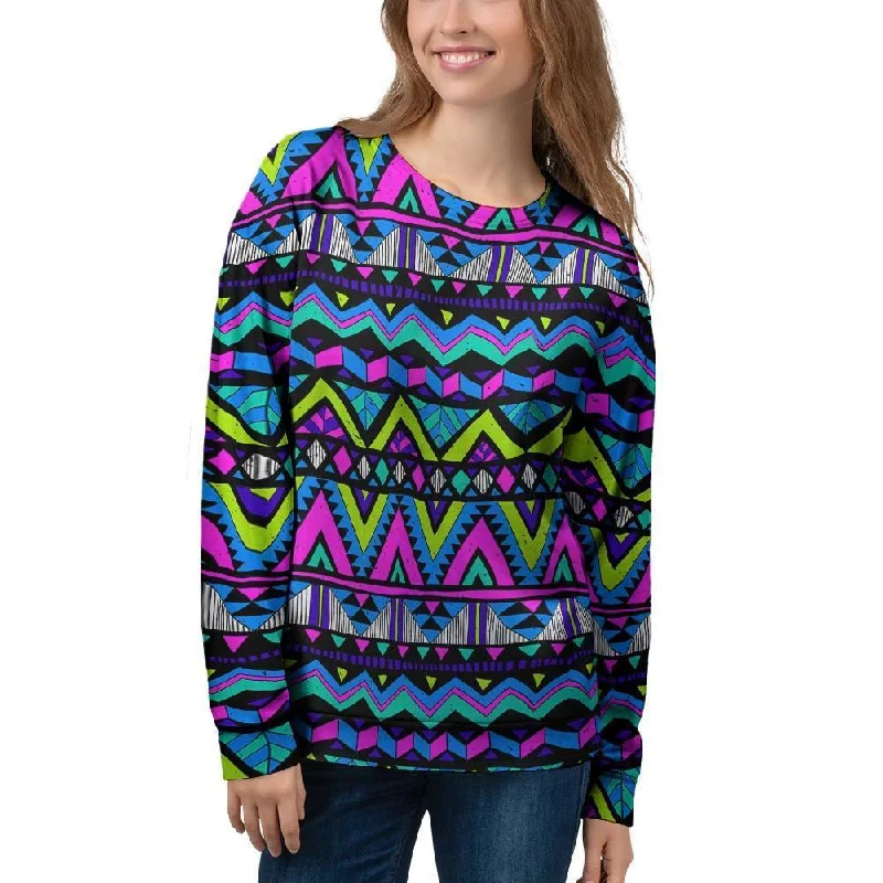 Neon Indian Aztec Doodle Women's Sweatshirt Wool sweaters