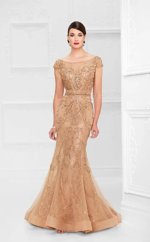 Ivonne D by Mon Cheri - Embellished Cap Sleeved Mermaid Gown 117D66 Garden party dresses