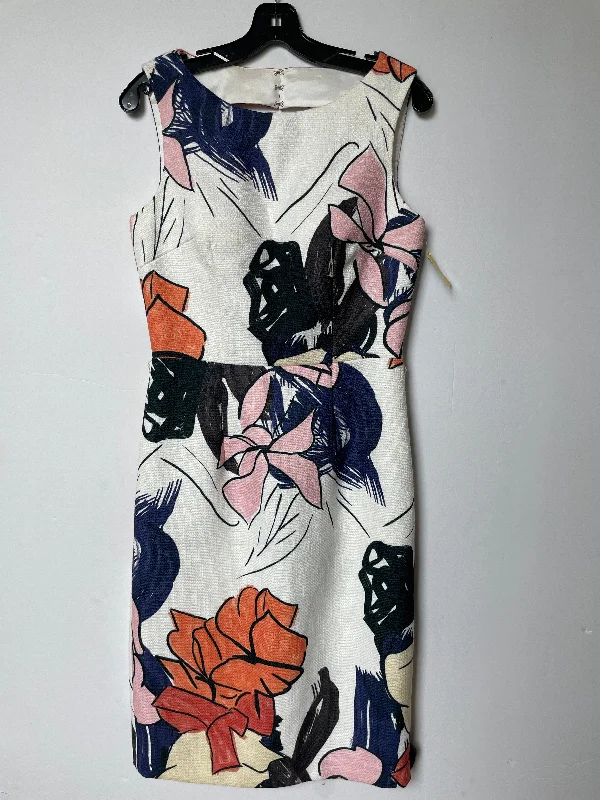 Multi-colored Dress Casual Midi David Meister, Size 6 Boho Chic Midi