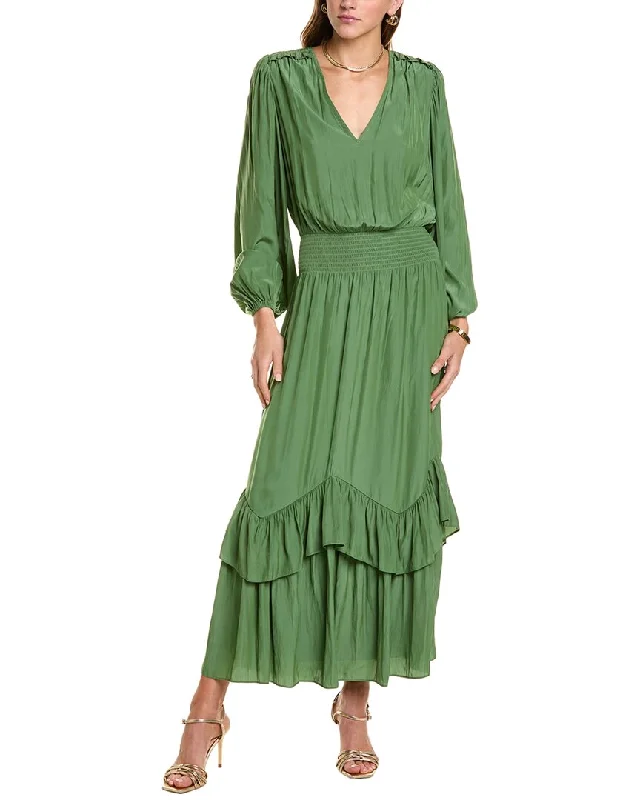 Ramy Brook Alaia Midi Dress Soft A-line Skirt