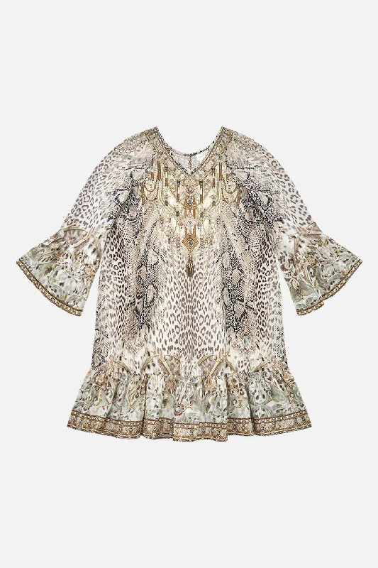 KIDS A-LINE GATHERED DRESS 4-10 LOOKING GLASS HOUSES Beach unclassified dresses