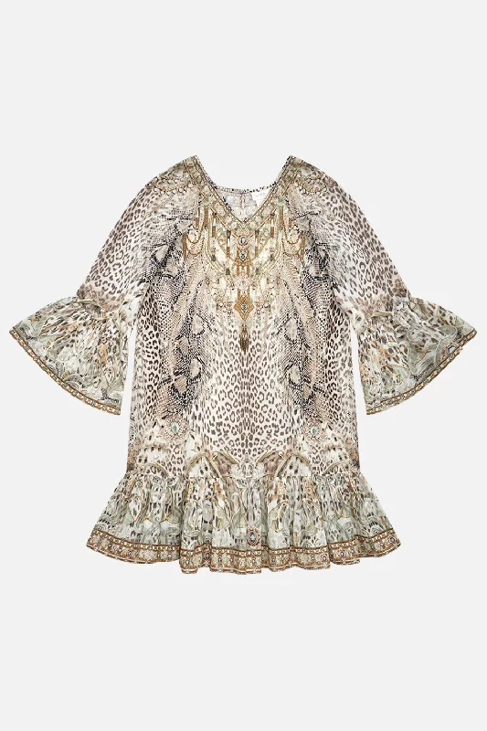 KIDS A-LINE GATHERED DRESS 12-14 LOOKING GLASS HOUSES Anniversary unclassified dresses