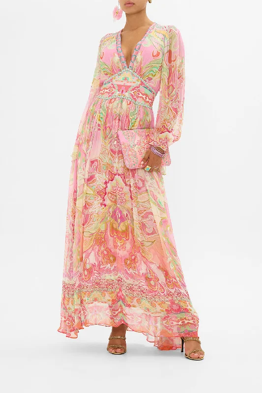 FLARED SLEEVE DRESS TEA WITH TUSCHINSKI Office unclassified dresses