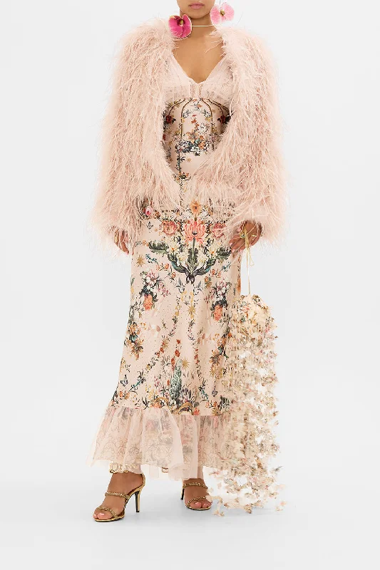 FEATHER JACKET ROSE GARDEN REVOLUTION Comfortable unclassified dresses