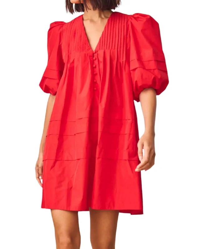 Jenkins Dress In Scarlet Tiered unclassified dresses