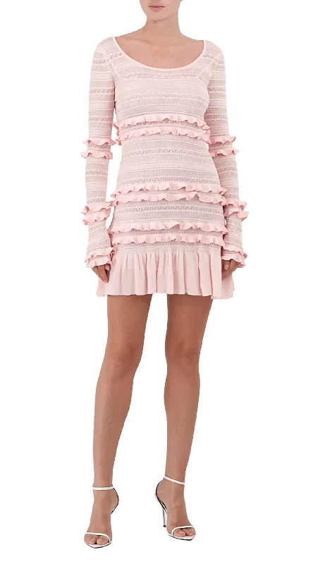 Leida Dress In Icy Pink Stretchy unclassified dresses