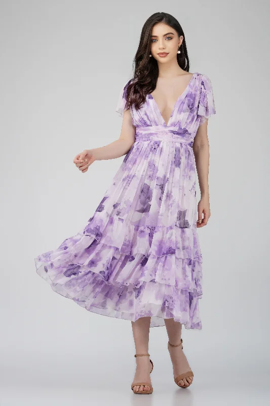 Madison Lavender Chiffon Bridesmaid Dress Chic unclassified dresses